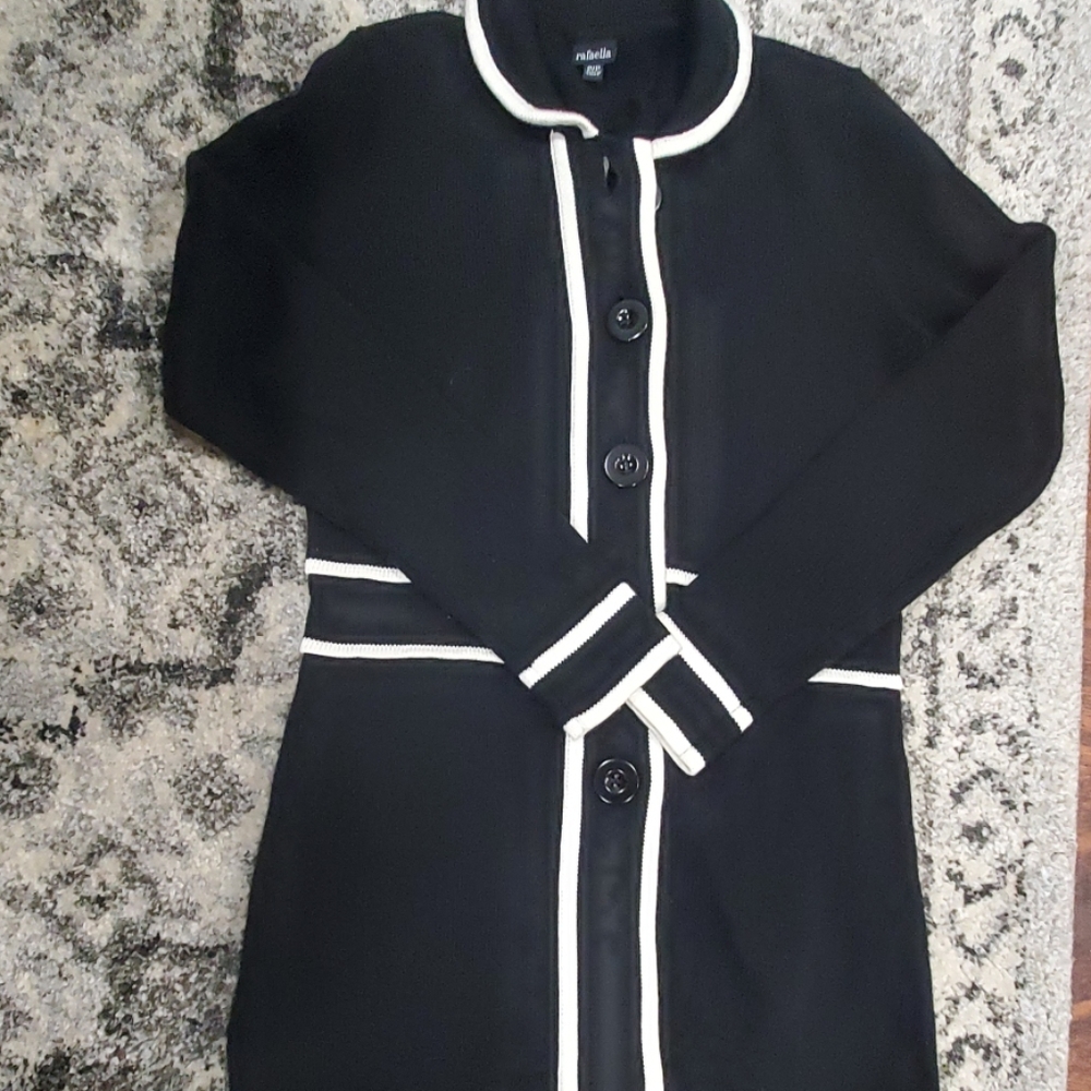 Rafaella black cardagan sweater sz small - Picture 7 of 9